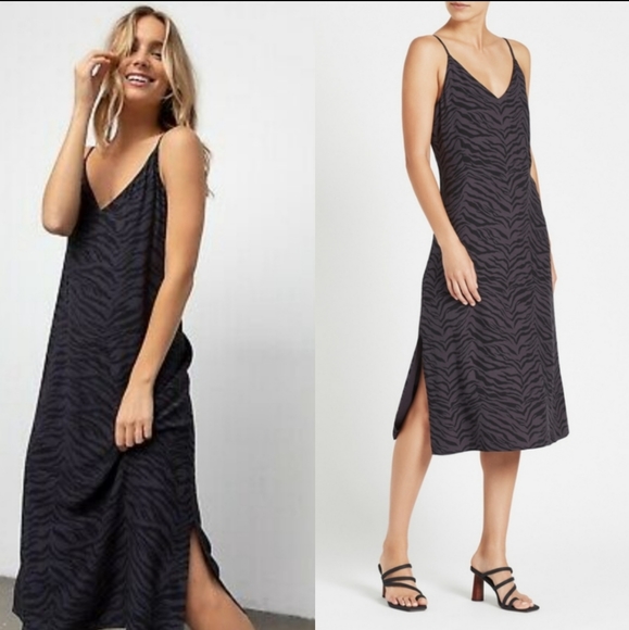 Rails Dresses & Skirts - NWT RAILS Yara Charcoal Tiger Striped Dress